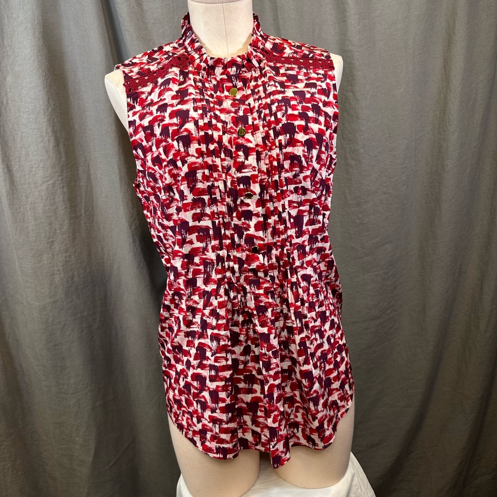 Impeccable Silk Kate Spade Button Down Sleeveless